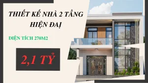 thiết kế nhà 2 tầng hiện đại