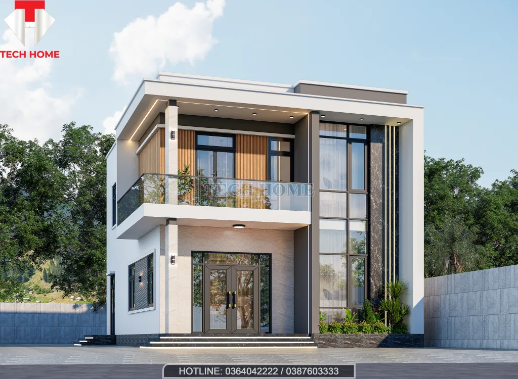 thiết kế nhà 2 tầng hiện đại