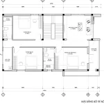 mặt bằng thiết kế nhà 2 tầng hiện đại