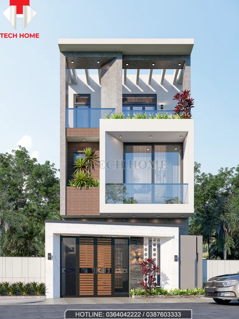thiết kế nhà phố 3 tầng hiện đại