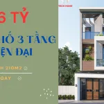 thiết kế nhà phố 3 tầng hiện đại