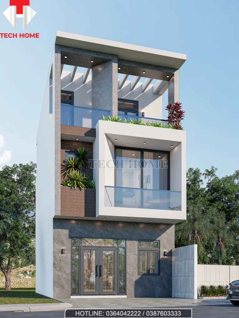 thiết kế nhà phố 3 tầng hiện đại
