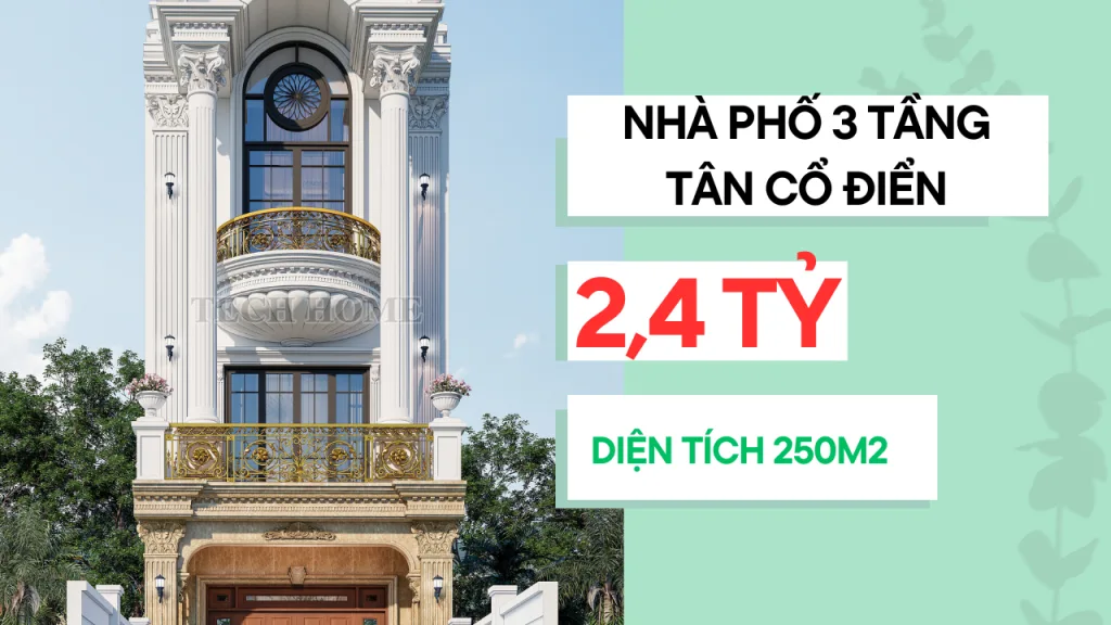 thiết kế nhà phố tân cổ điển