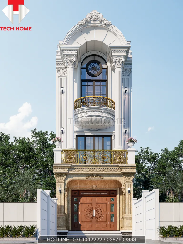 thiết kế nhà phố tân cổ điển