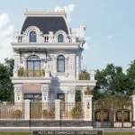biệt thự tân cổ điển 3 tầng mái Mansard
