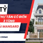 biệt thự tân cổ điển 3 tầng mái Mansard