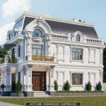 biệt thự tân cổ điển 3 tầng mái Mansard