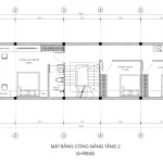 mặt bằng thiết kế nhà phố 3 tầng