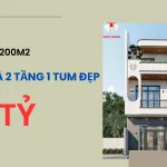 mẫu nhà 2 tầng 1 tum đẹp