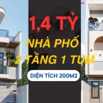 mẫu nhà phố 2 tầng 1 tum