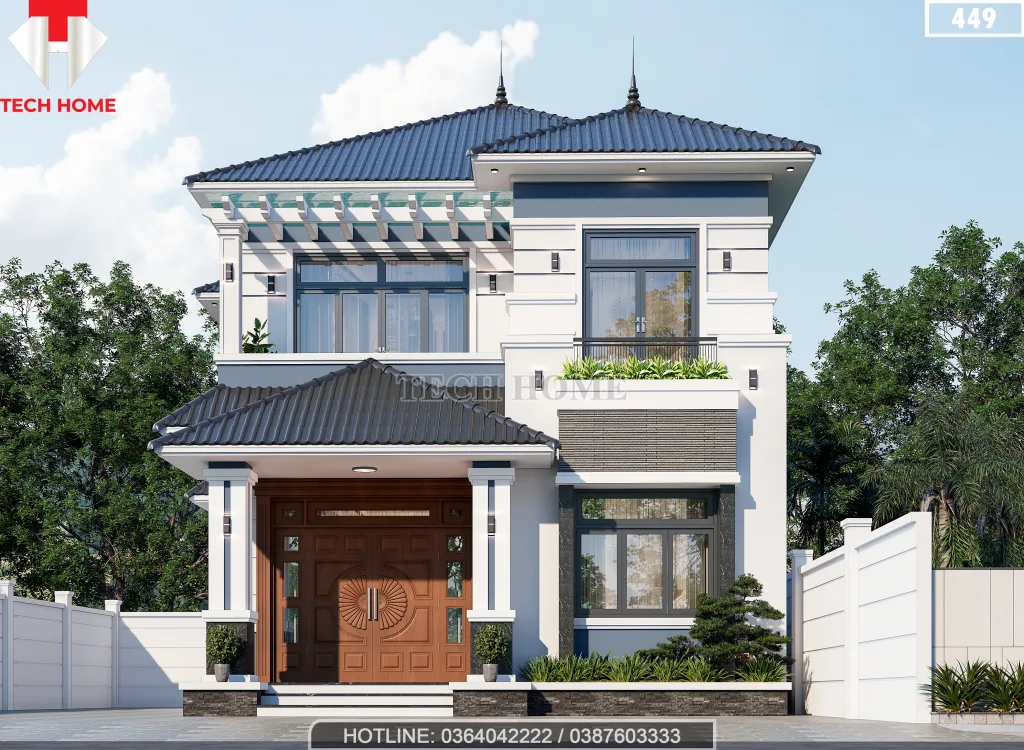 nhà 2 tầng mái Nhật