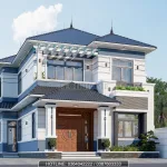 nhà 2 tầng mái Nhật