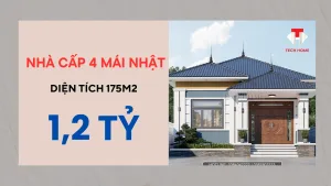 thiết kế nhà cấp 4 mái Nhật