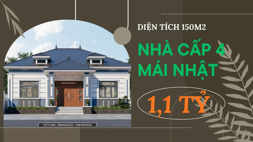 nhà cấp 4 mái Nhật
