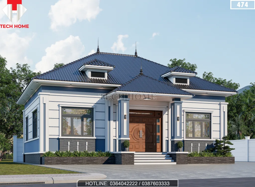 nhà cấp 4 mái Nhật