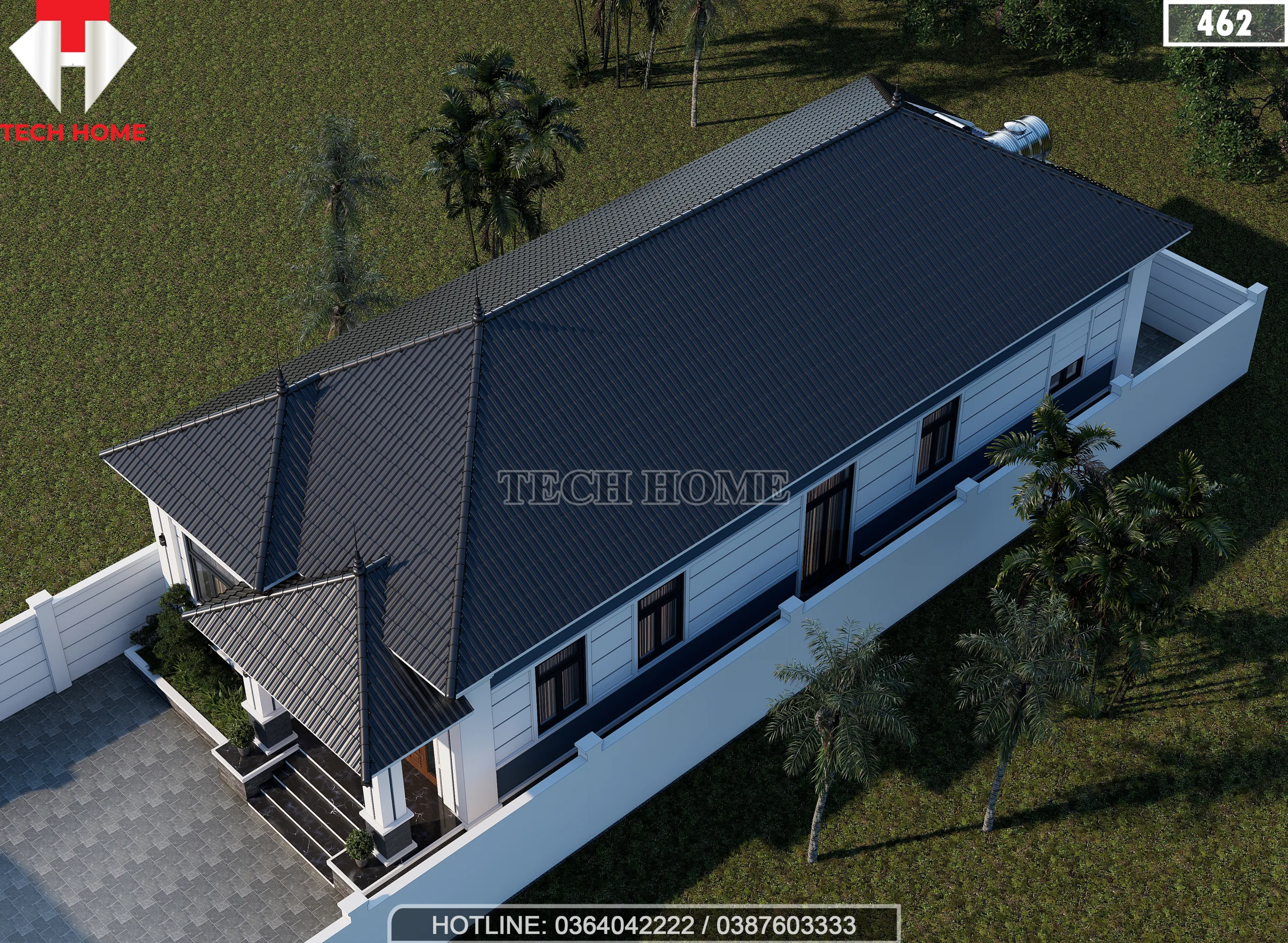 nhà cấp 4 mái Nhật