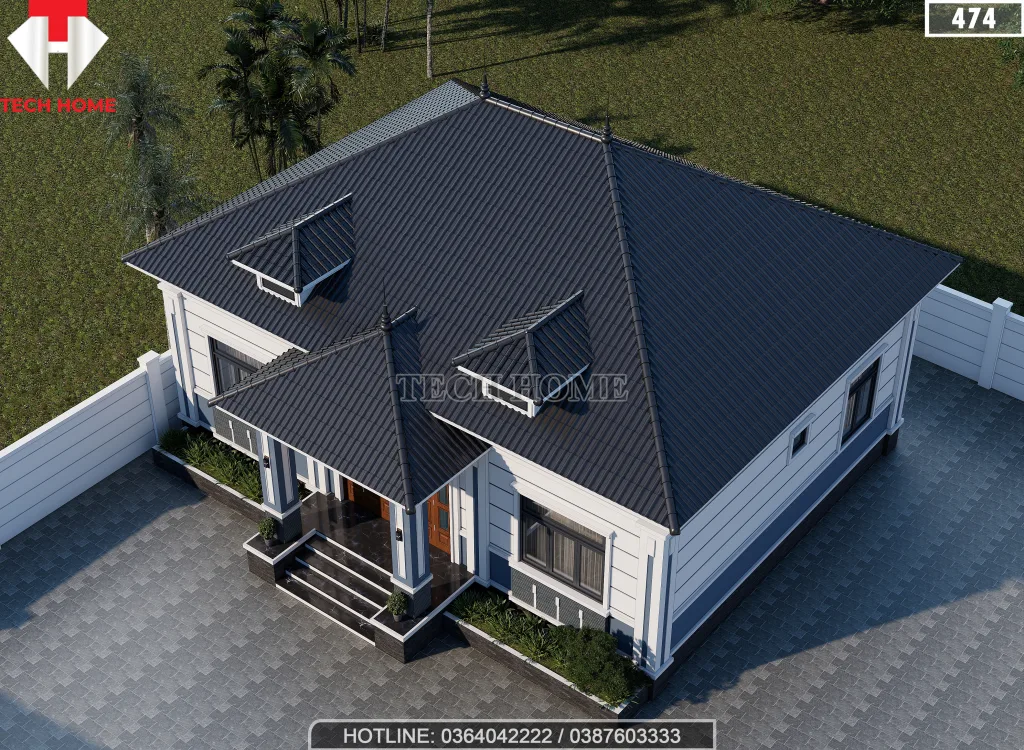 nhà cấp 4 mái Nhật