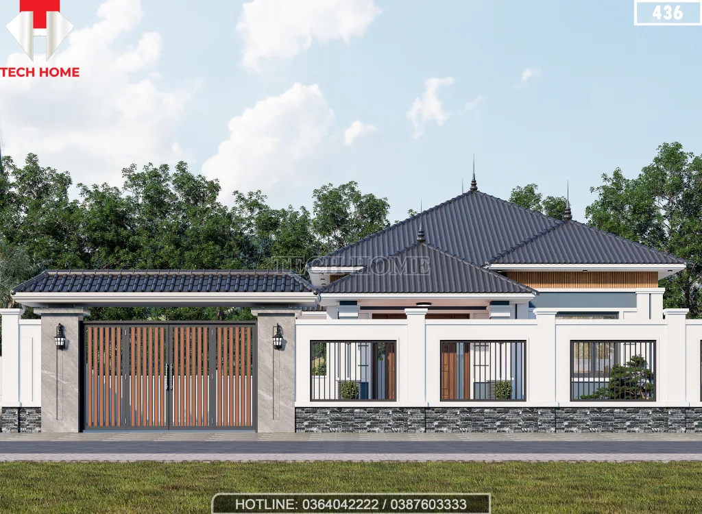 nhà cấp 4 mái Nhật