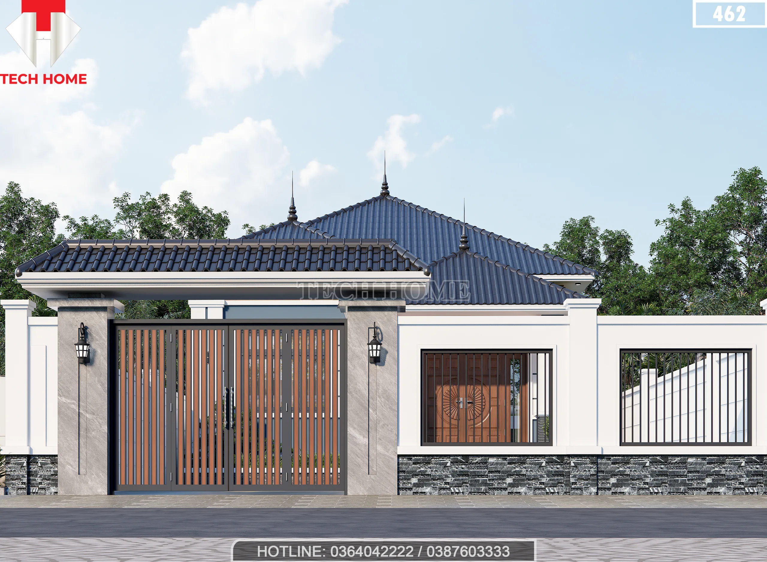 nhà cấp 4 mái Nhật