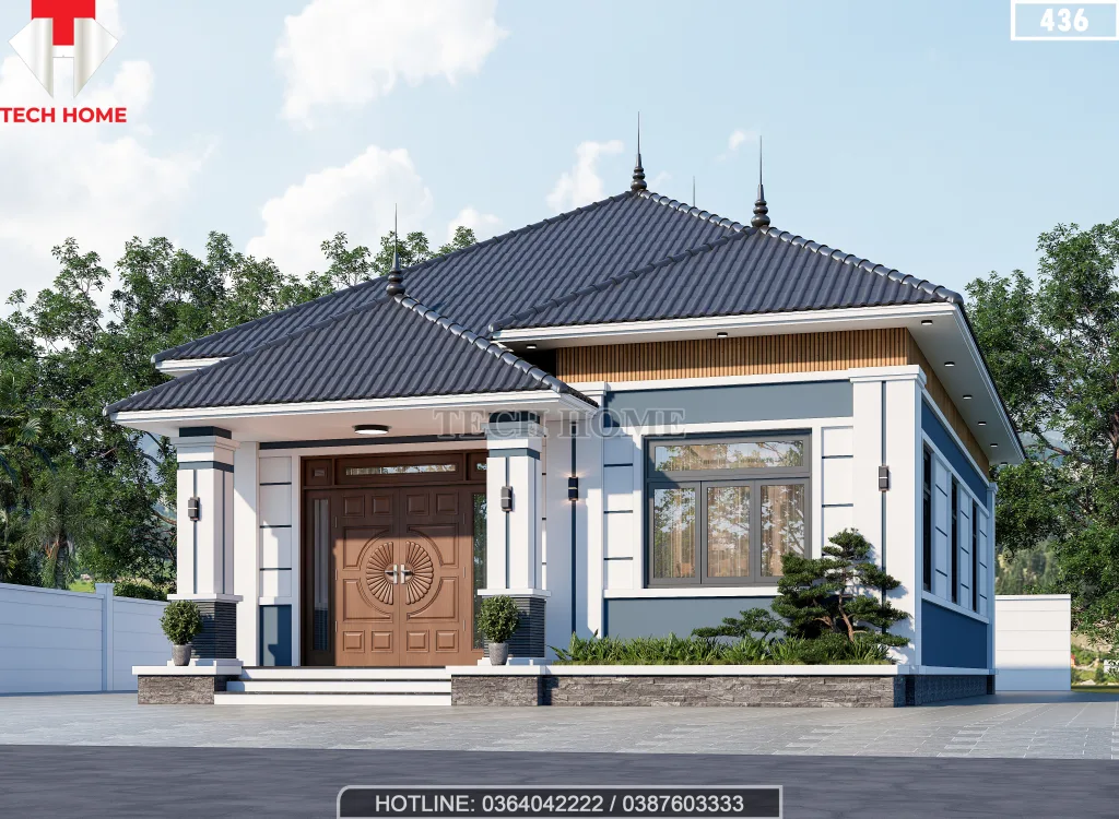 nhà cấp 4 mái Nhật