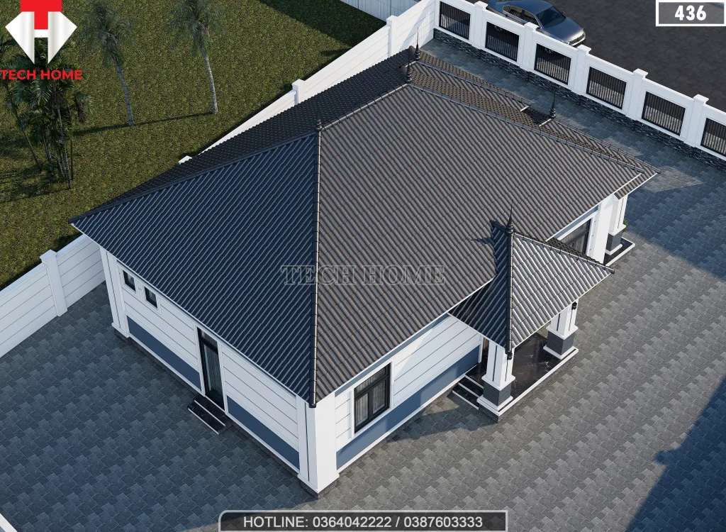 nhà cấp 4 mái Nhật