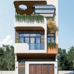 nhà phố 2 tầng 1 tum