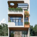 nhà phố 2 tầng 1 tum