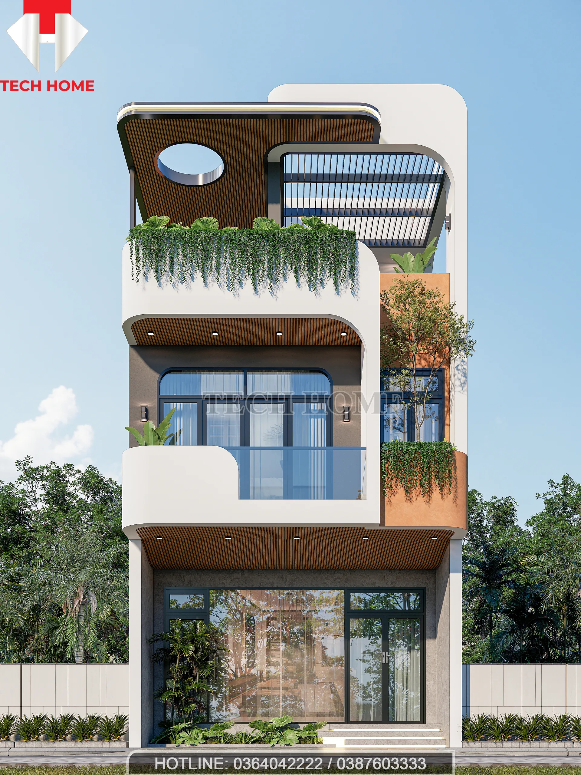 nhà phố 2 tầng 1 tum