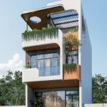 nhà phố 2 tầng 1 tum