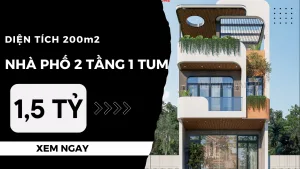 nhà phố 2 tầng 1 tum