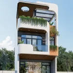 nhà phố 2 tầng 1 tum