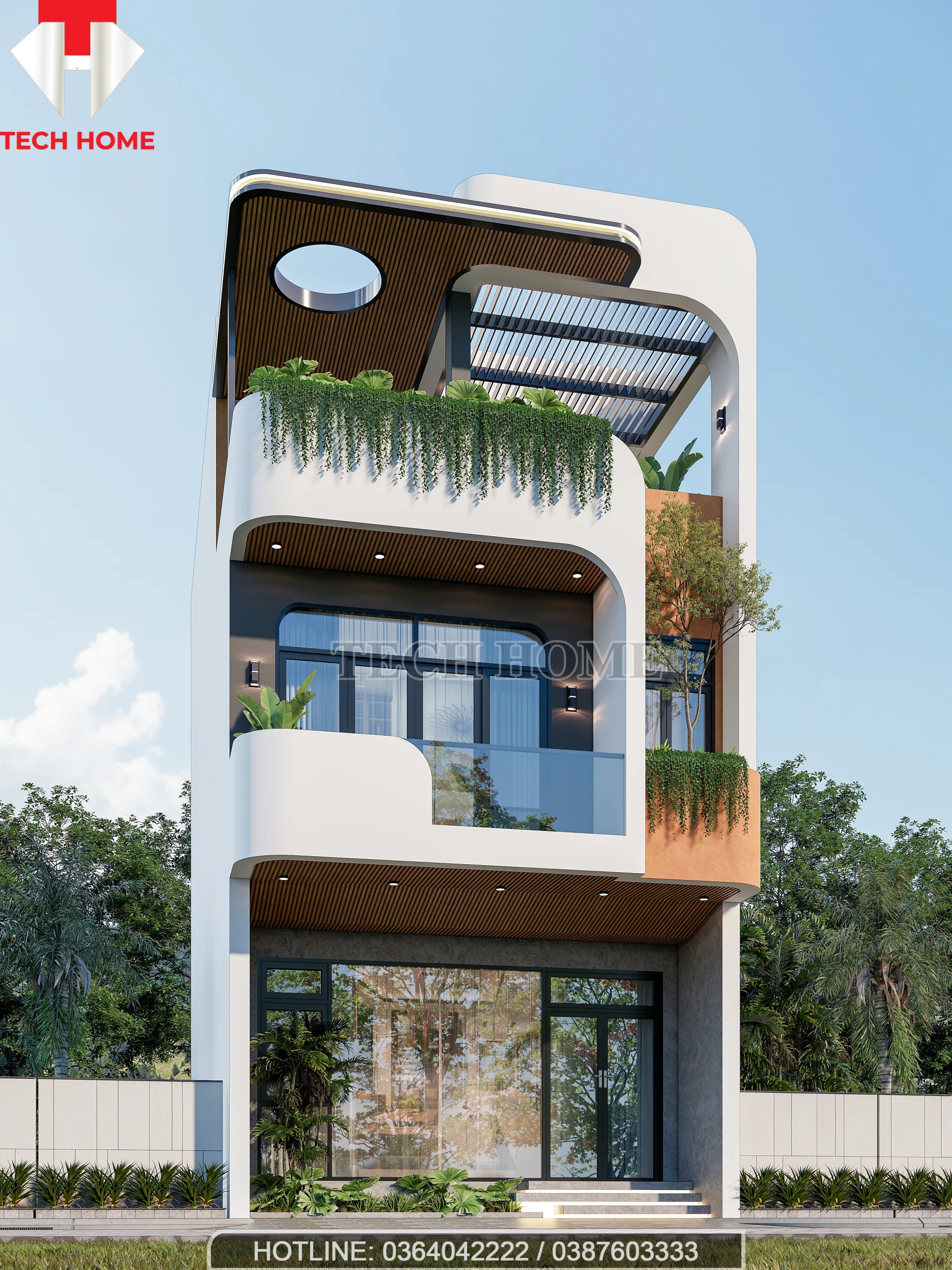 nhà phố 2 tầng 1 tum