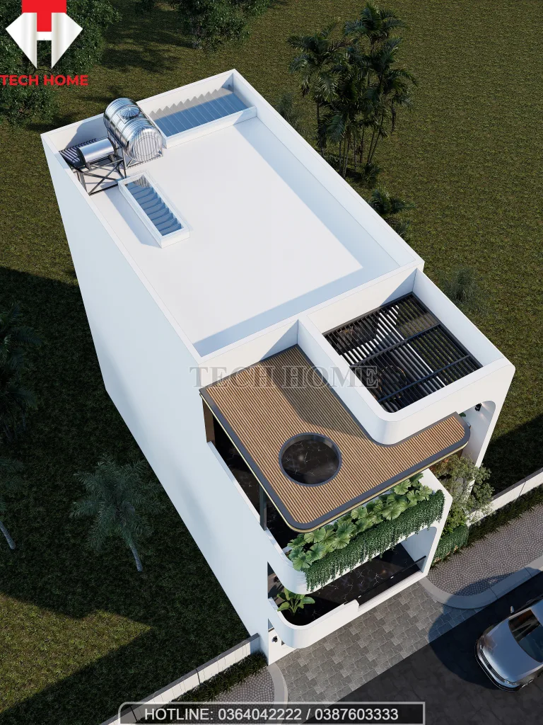 nhà phố 2 tầng 1 tum