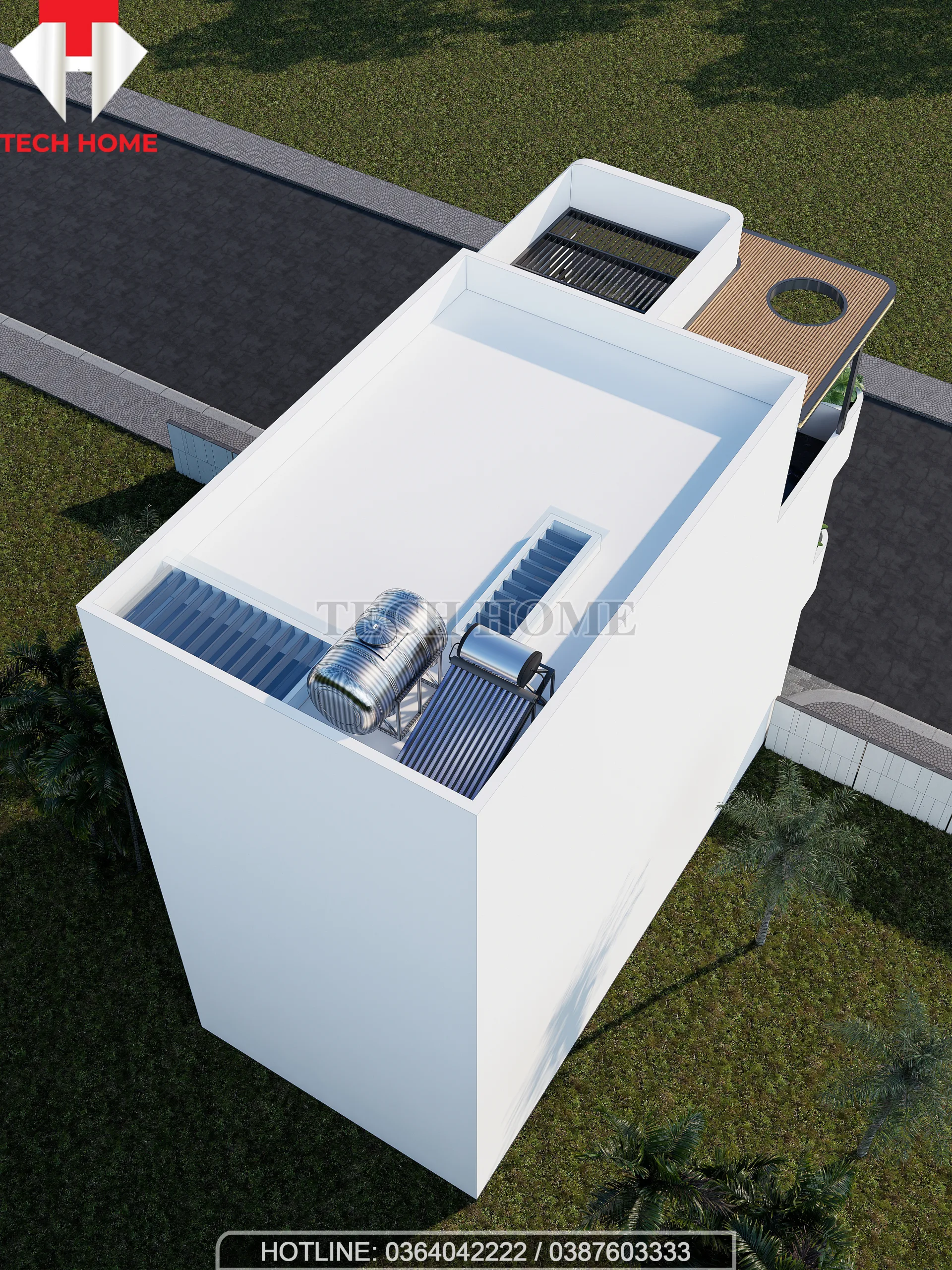 nhà phố 2 tầng 1 tum