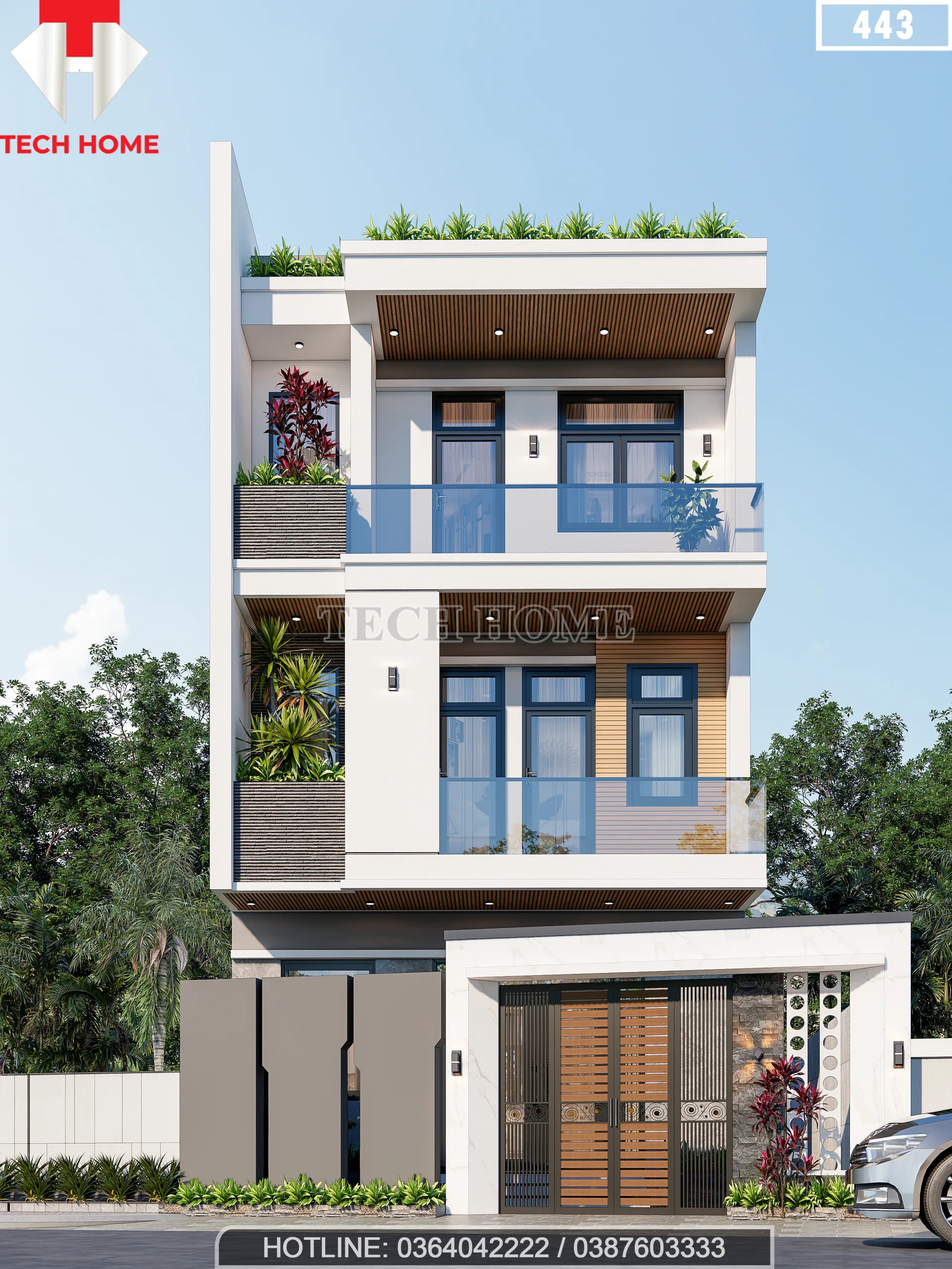 nhà phố 3 tầng hiện đại