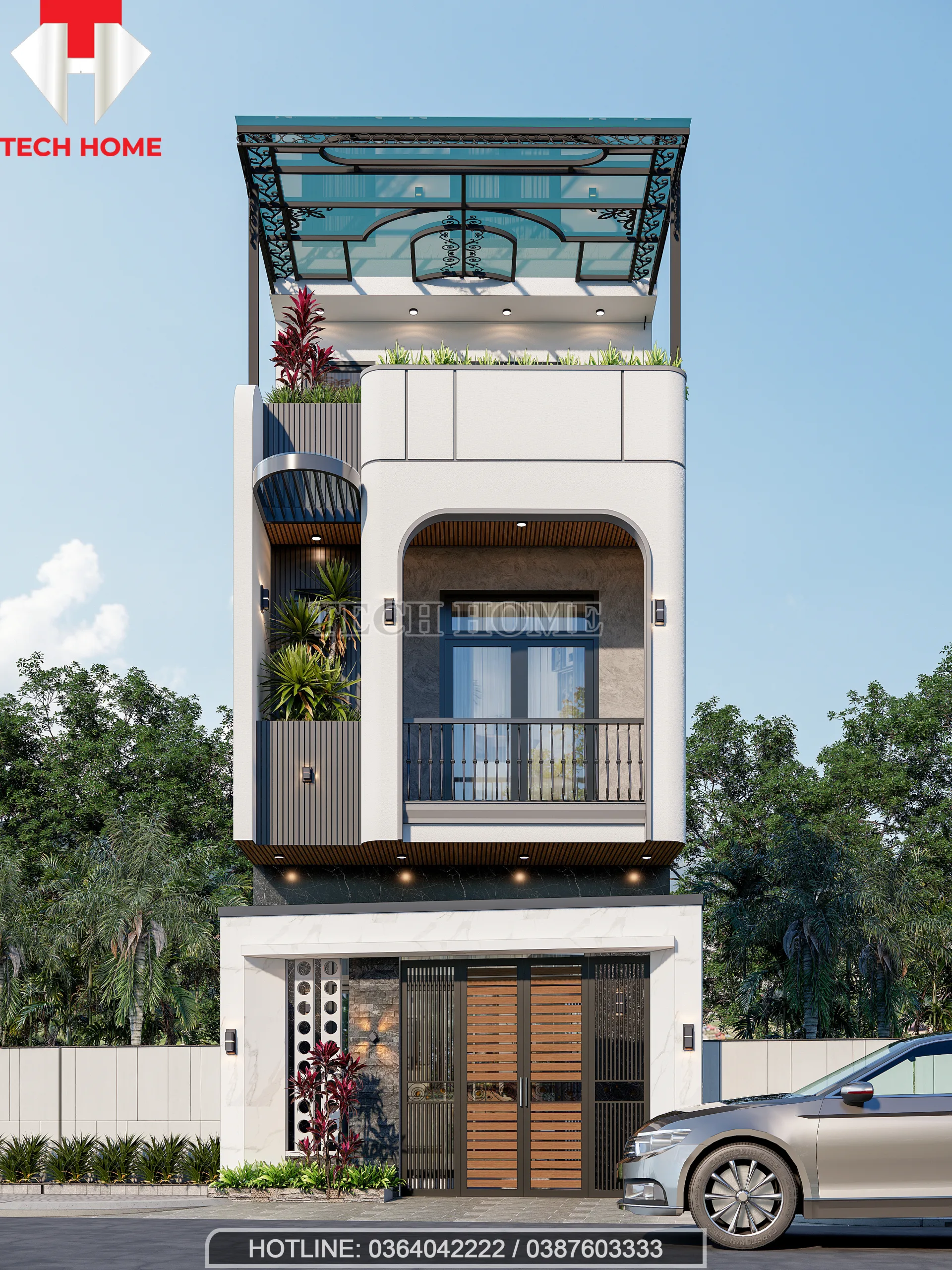nhà phố 3 tầng hiện đại