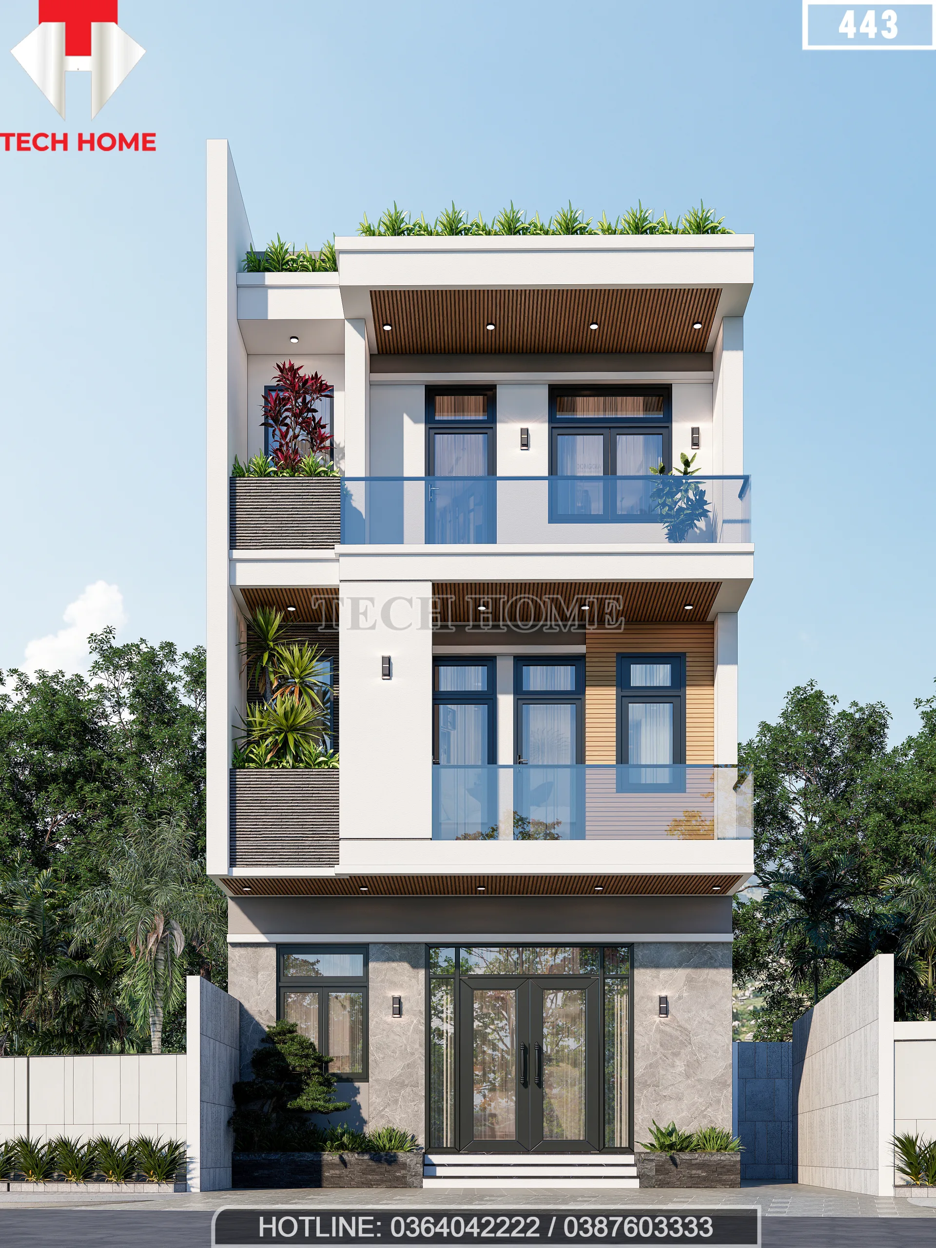 nhà phố 3 tầng hiện đại