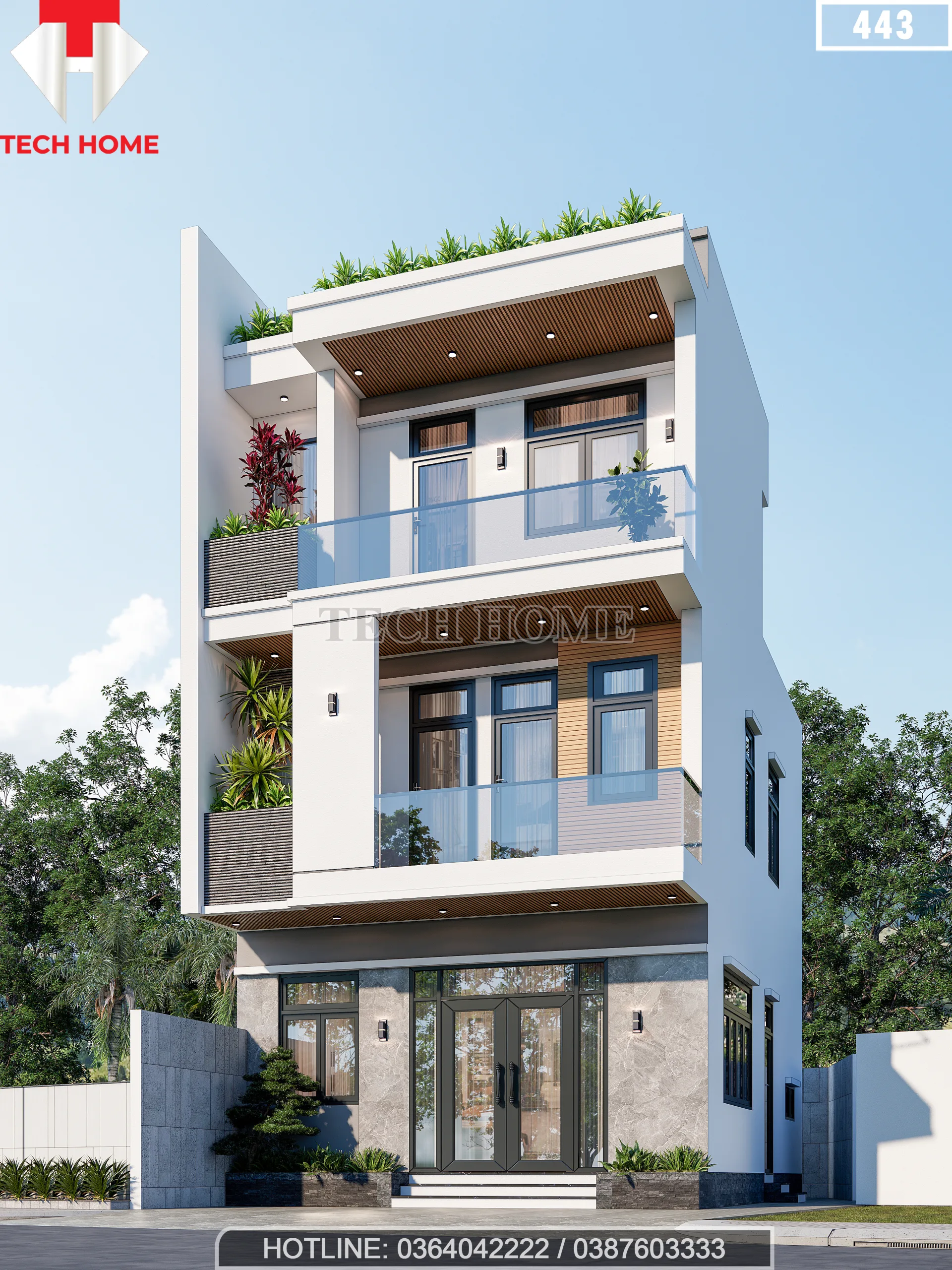 nhà phố 3 tầng hiện đại