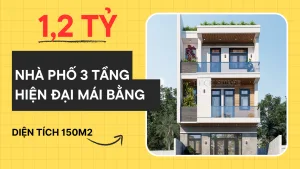 nhà phố 3 tầng hiện đại