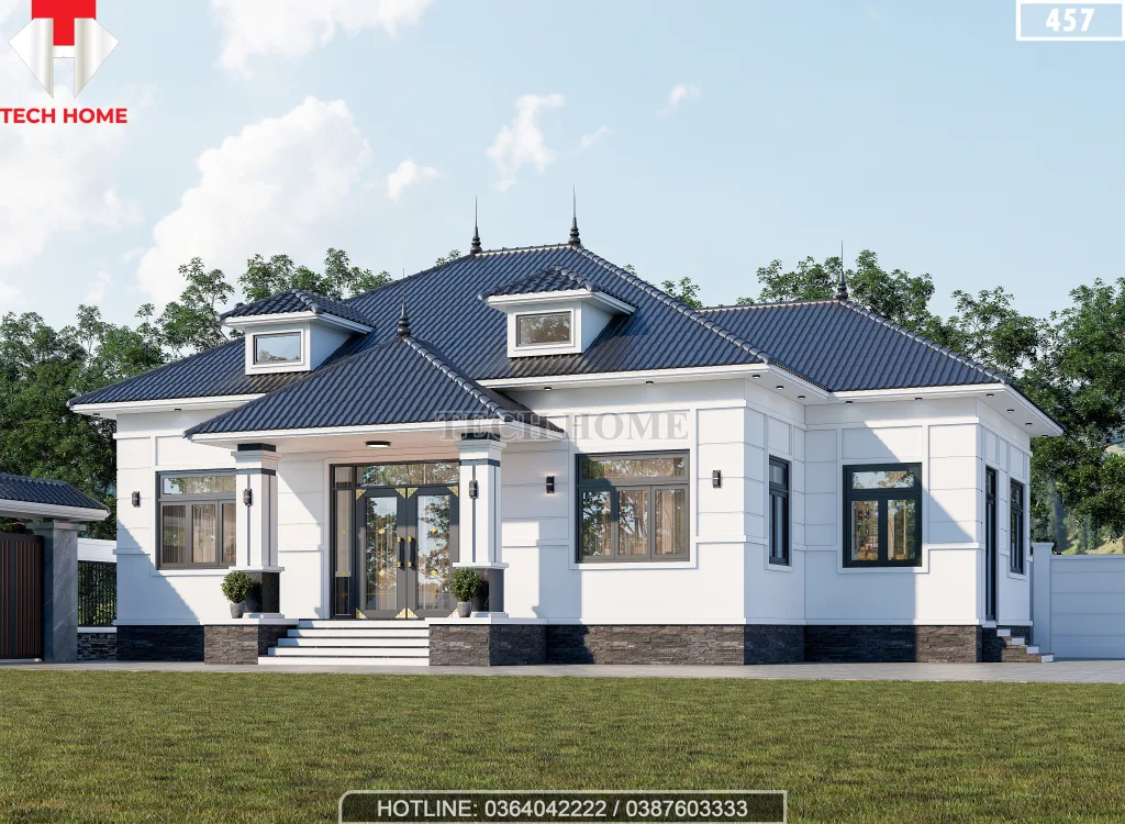 thiết kế biệt thự nhà vườn mái nhật