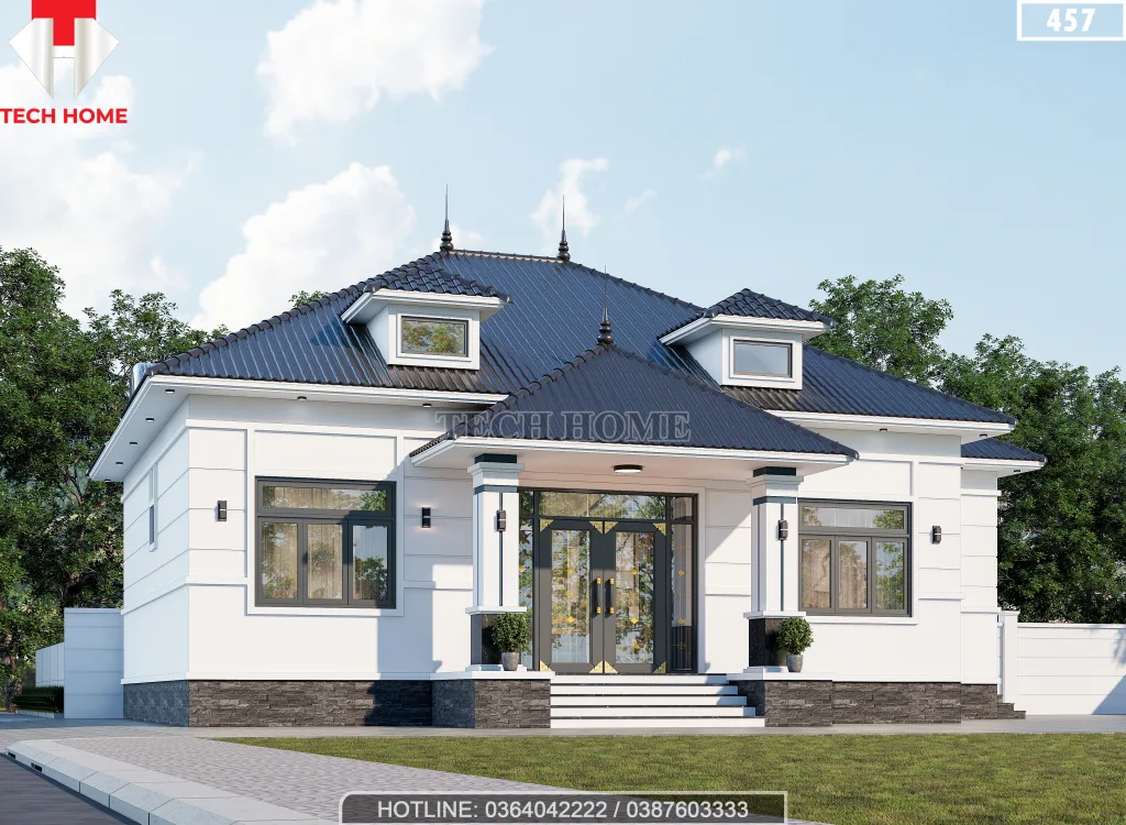 thiết kế biệt thự nhà vườn mái nhật