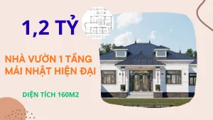 thiết kế biệt thự nhà vườn mái Nhật