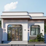 thiết kế nhà 1 tầng 3 phòng ngủ