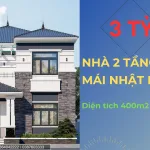 thiết kế nhà 2 tầng mái Nhật