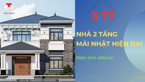 thiết kế nhà 2 tầng mái Nhật