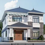 thiết kế nhà 2 tầng mái Nhật