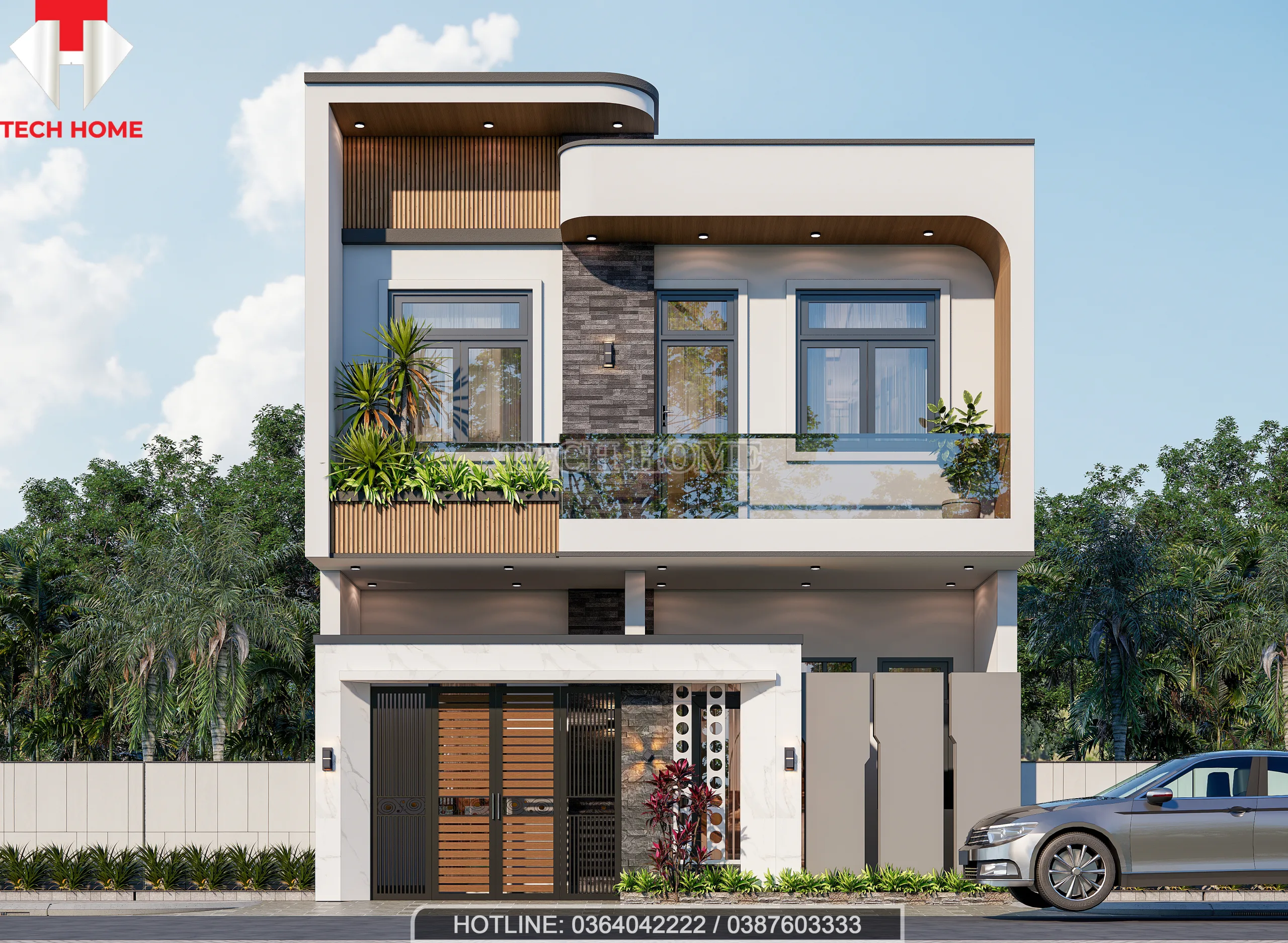 thiết kế nhà 2 tầng tại Thái Bình