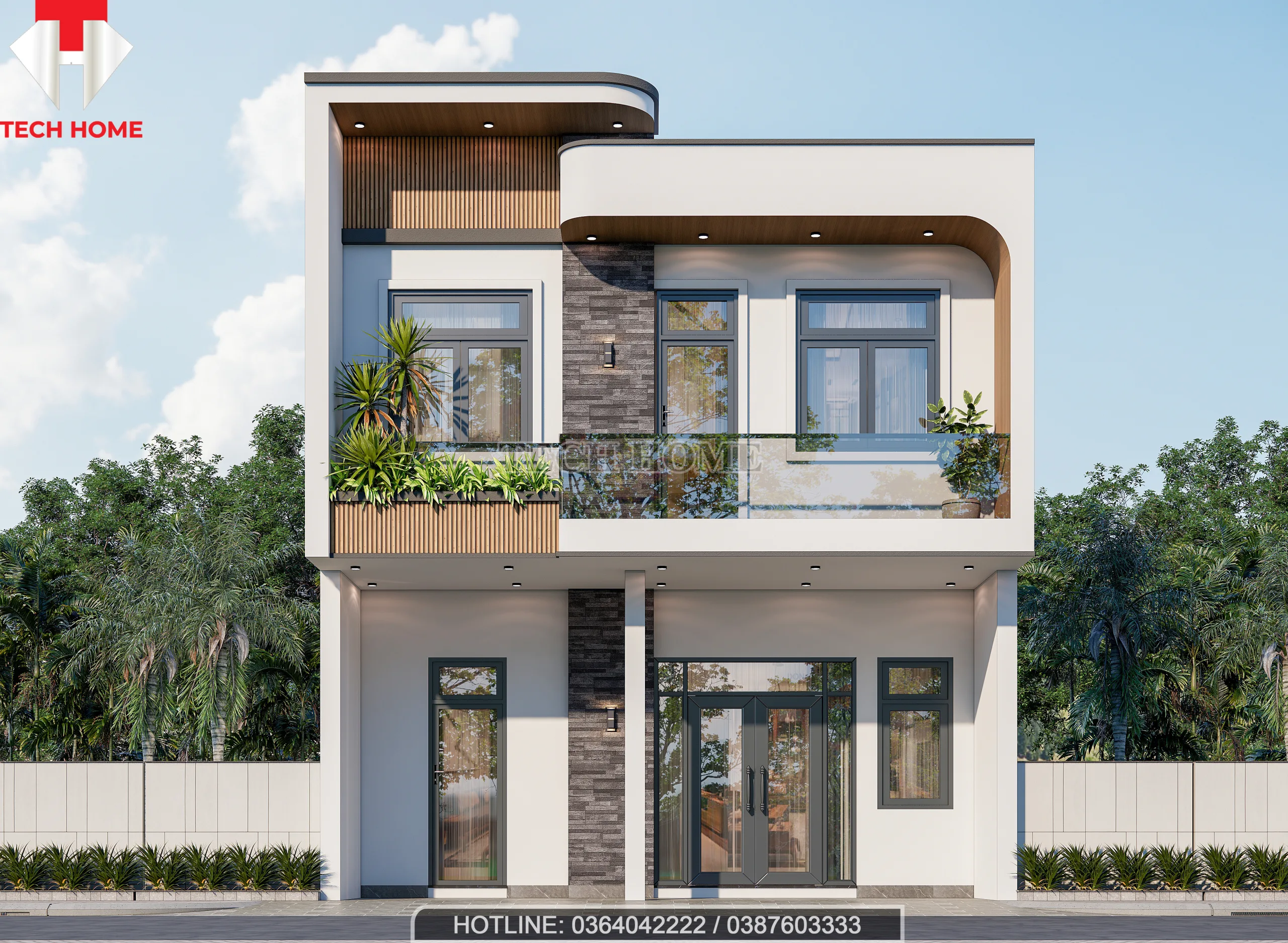 thiết kế nhà 2 tầng tại Thái Bình