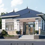 thiết kế nhà cấp 4 mái Nhật