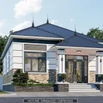 thiết kế nhà cấp 4 mái nhật